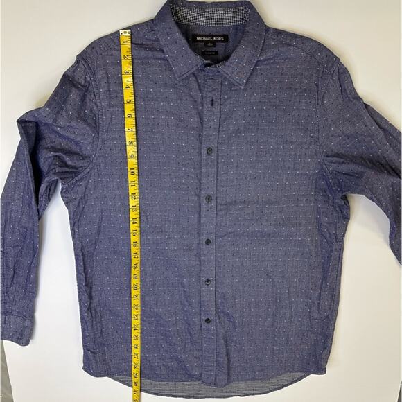 Michael Kors Men’s Long Sleeve Button-Up Shirt - Size Large - Picture 6 of 10